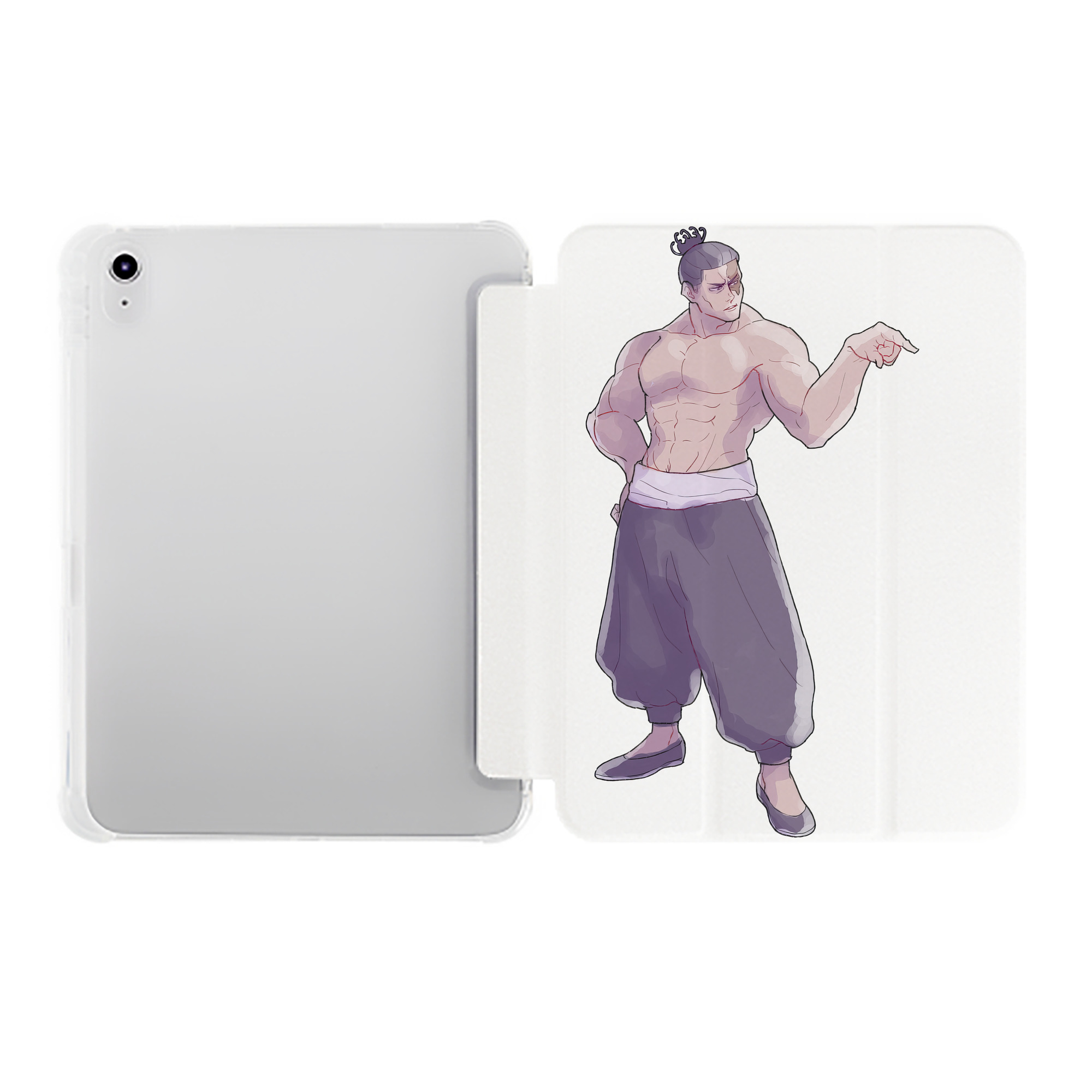 （画像用） 呪術廻戦 Jujutsu Kaisen IPad ケース ペン収納付き 三つ折りスタンド PUレザー×シリコン 対応機種9.5/10.5/10.9インチ